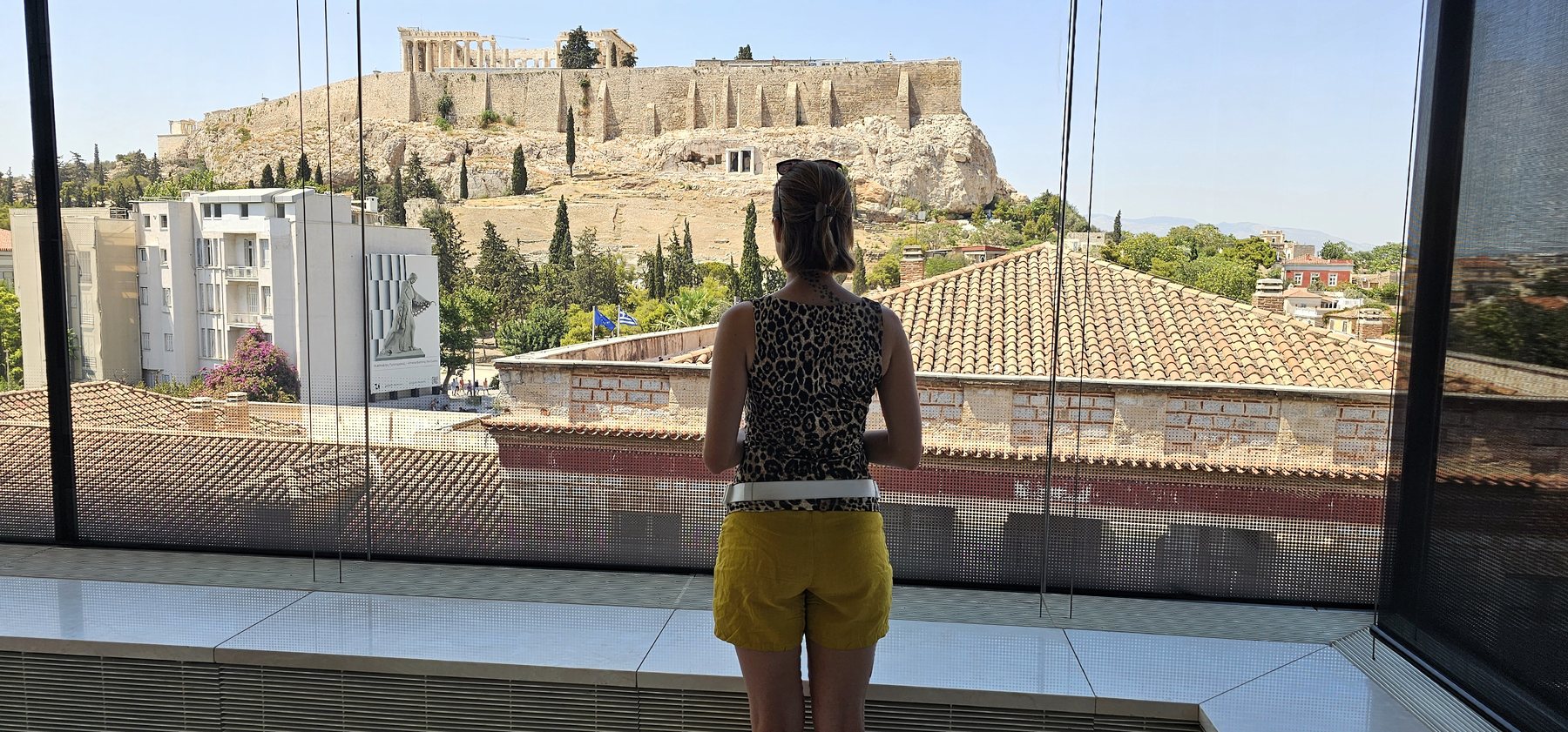 Veronika looking out over the Acropolis in Athens, Greece